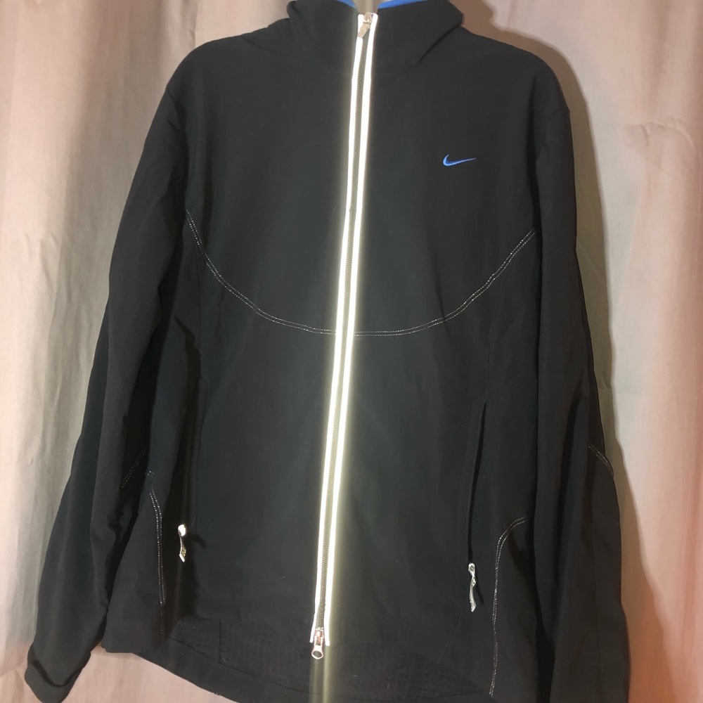 Nike full zip black and blue jacket